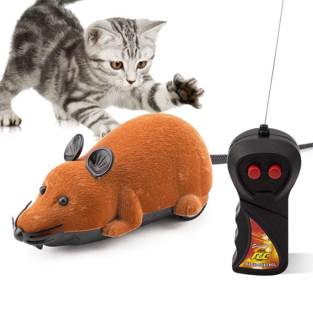 Mouse Toys Wireless RC Mice Cat Toys Remote Control False Mouse Novelty RC Cat Funny Playing Mouse Toys For Cats