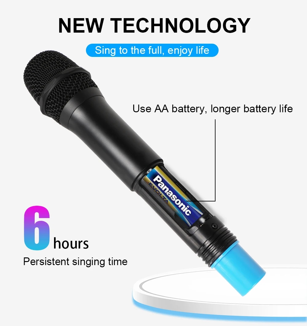 Wireless Microphone G-MARK X333 Recording Karaoke Dynamic Echo Mic Lithium Battery For Party Church Show Square Meeting