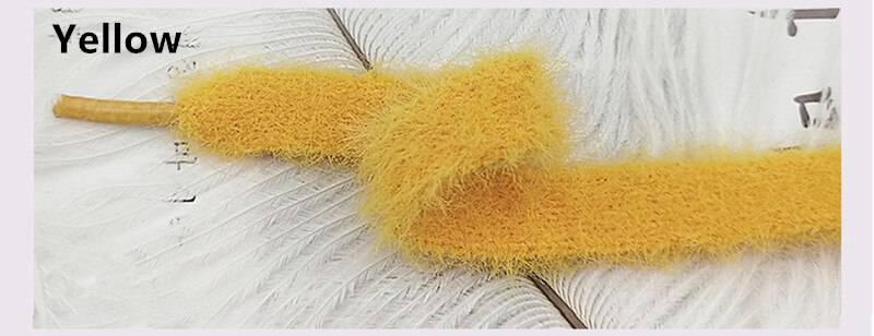 80 Cm/140 Cm Lengte 1 Cm Breedte Harige Oppervlak Schoenveters Vrouwen Mannen Zwart Geel Kleurrijke Lederen Sport Casual schoenen Veters