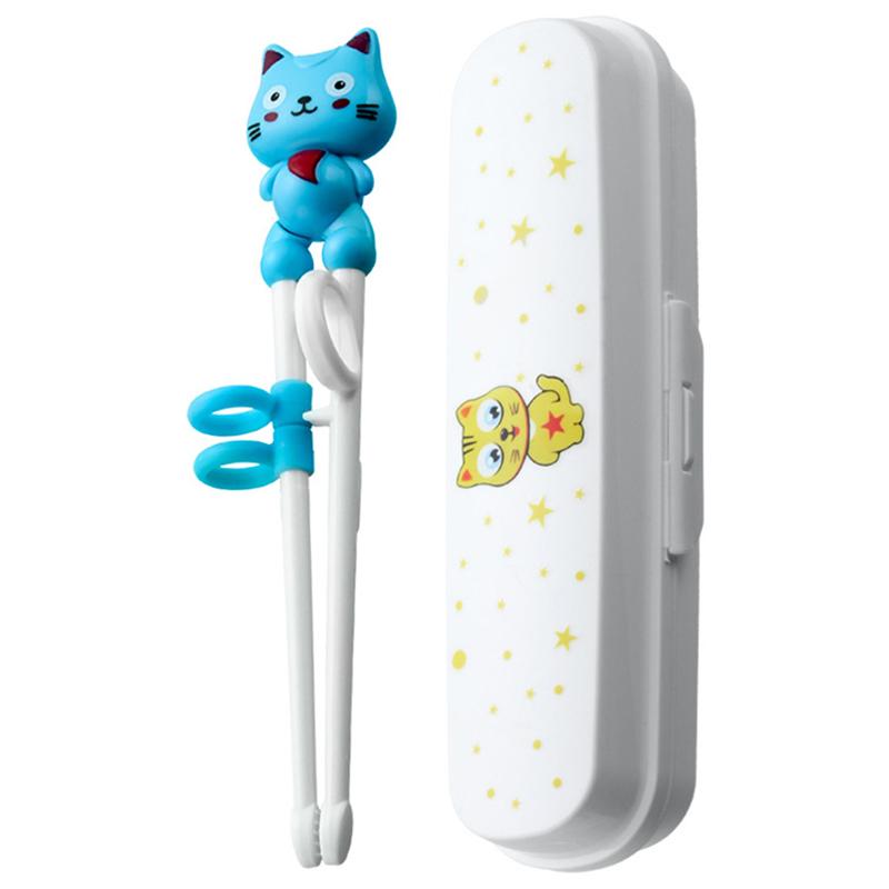 1 para pałeczki treningowe dla dzieci przenośne pałeczki robić ćwiczeń dla tubylców dzieci: niebieski z pudełkiem