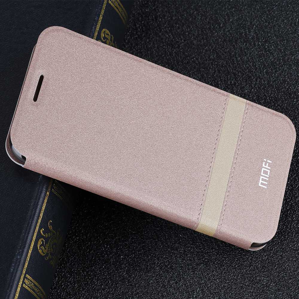 MOFi Flip Cover for Xiaomi Pocophone F1 Case for POCO F1 TPU Coque for Xiomi Mi Global Silicone Housing Folio Capa: Rose Gold