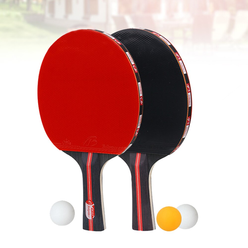 Table Tennis Racket Set - 2 Player Training Beginner Ping Pong Paddle Set