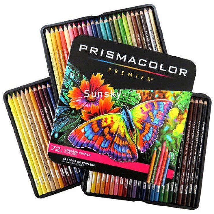 48 72 Prismacolor Artists Color Pencils Set Soft Core Colored Pencil Colores Profesionales Crayon De Couleur School Art Supplies