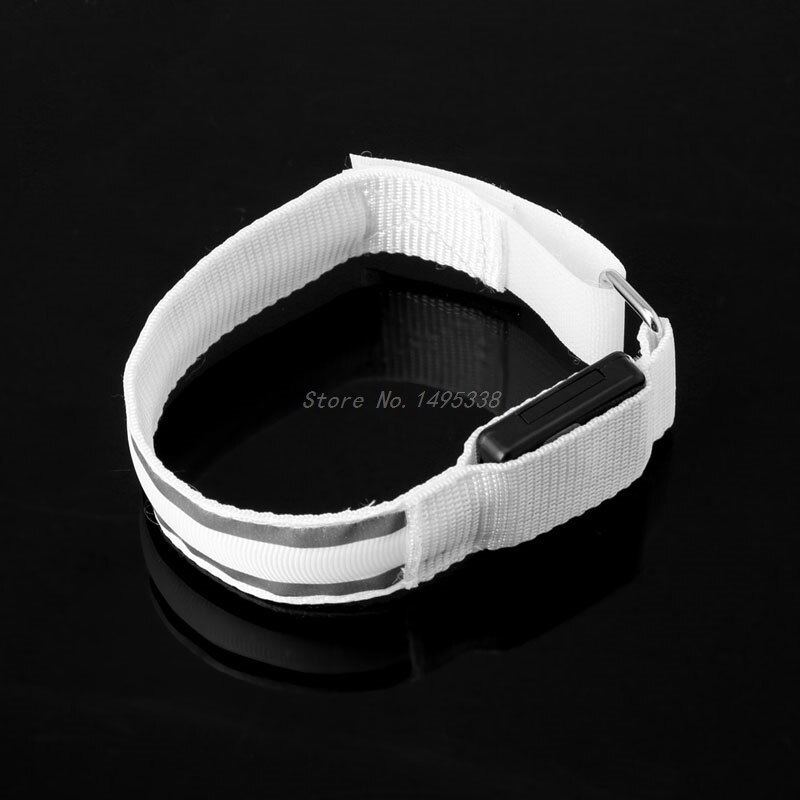 Banda para el brazo con luz LED, reflectante, correa de seguridad para el brazo, para ciclismo nocturno correr