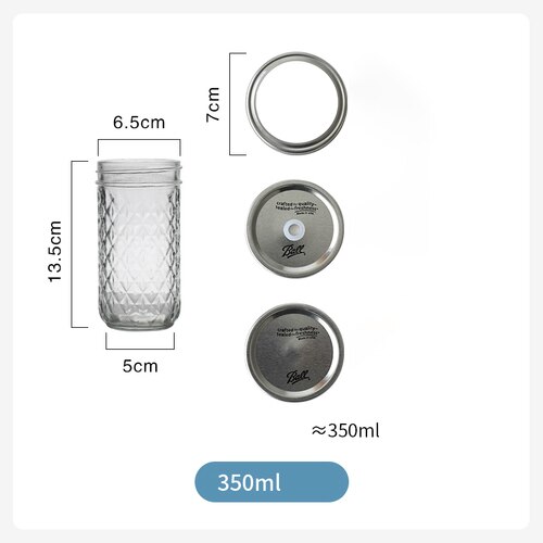 Mason Jar Glass Bottle with Lid Coffee Mug Fruit Saland Juice Sauce Camera Food Storage Container Sealed Tank Props Light Bottle: E / Curved Straw