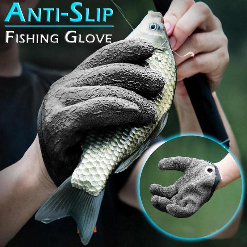 Guantes de pesca antideslizantes para hombre, guantes profesionales de liberación magnética, resistentes a los peces, cortes, guantes para atrapar al pescador, pintur I3N1, 1 Uds.