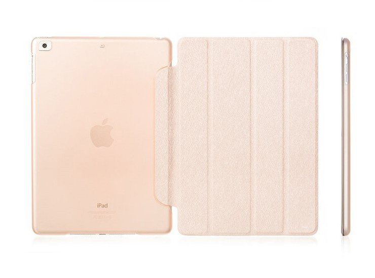 Hoes voor apple ipad mini, ultraslanke hoes met automatische slaap-/waakfunctie, slimme flipstandaard, pu-leren hoes voor ipad mini 1, 2, 3, fundas: Champagne goud