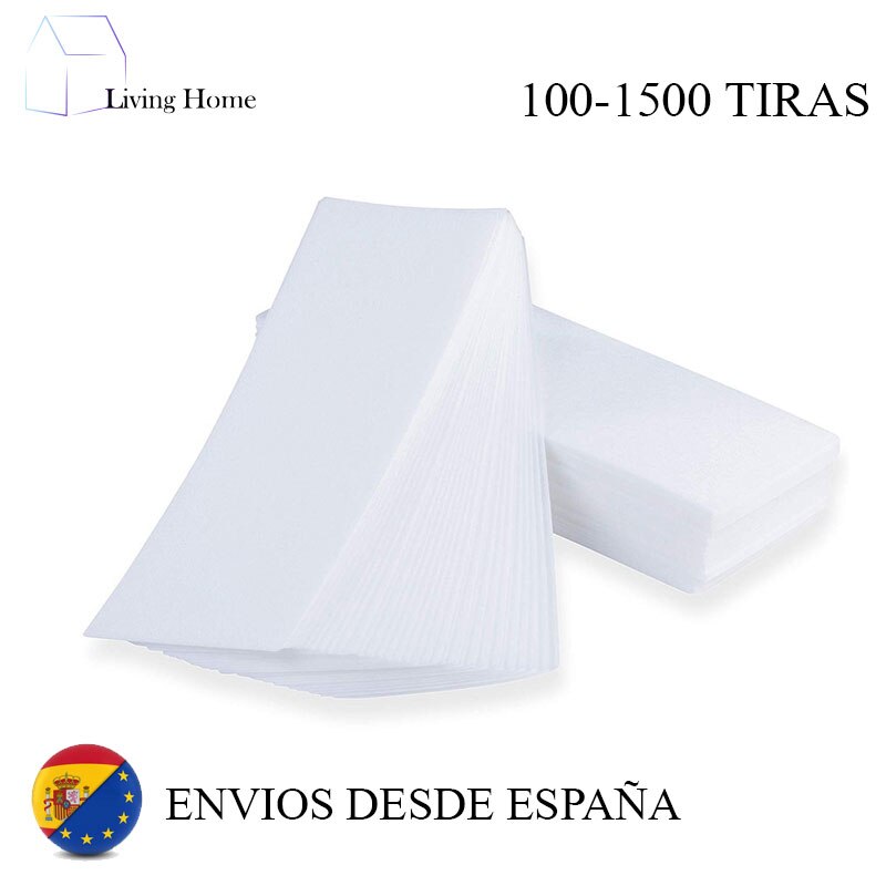 Rouleau de papier pour épilation, bande de cire non tissée de , bandes d&#39;épilation, bandes épilatoires, 100 à 1500 bandes de papier ciré, depuis l&#39;espagne,