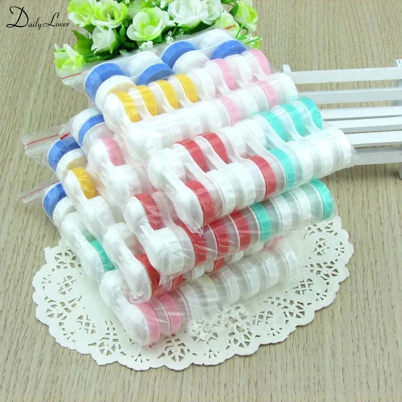 10/20pcs/lot Simple Contact Lens Case Box Eyewear Accessories Cute Travel Box Container For Lenses Random Color