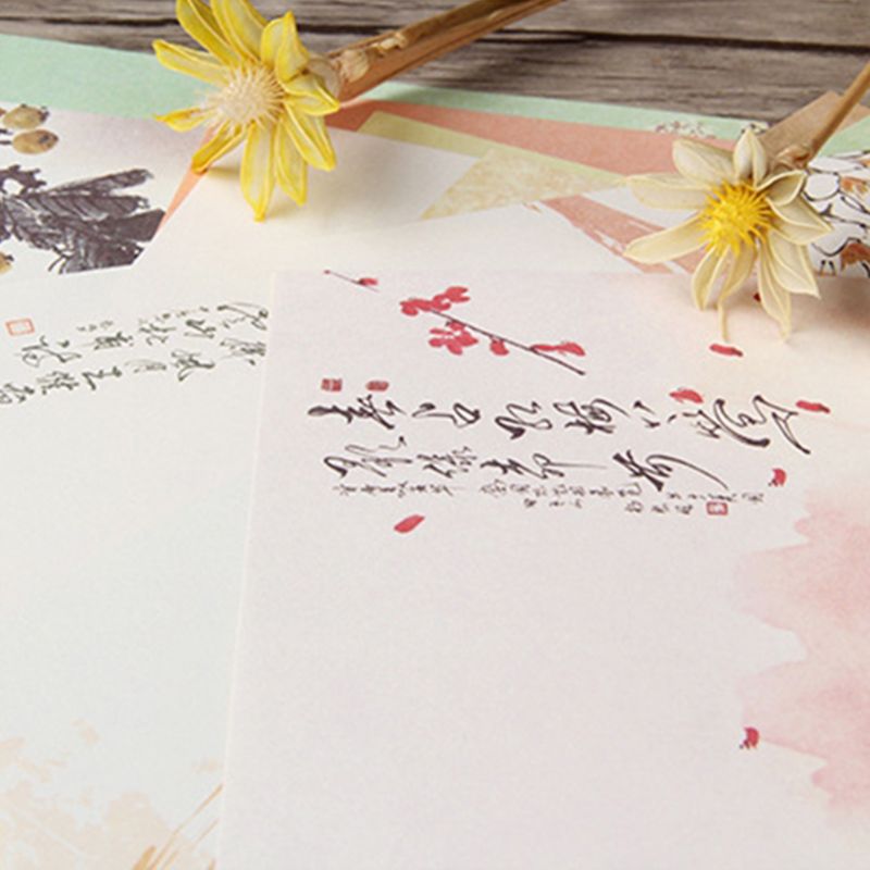 32pcs Home Vintage Writing Letter Paper Retro Writing Stationery School Supplies C5AB