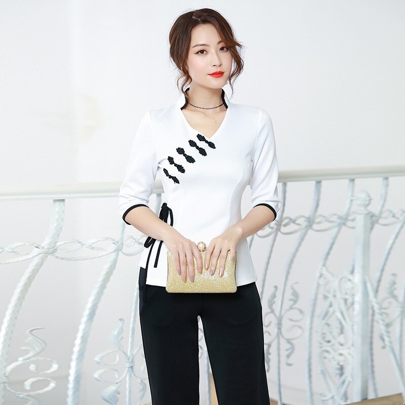 Frühling Schönheit Uniform Spa Uniformen Salon thailändisch Kleidung Schlank Massage Gesundheit Overall Schönheit Salon Arbeit Kleidung wie173