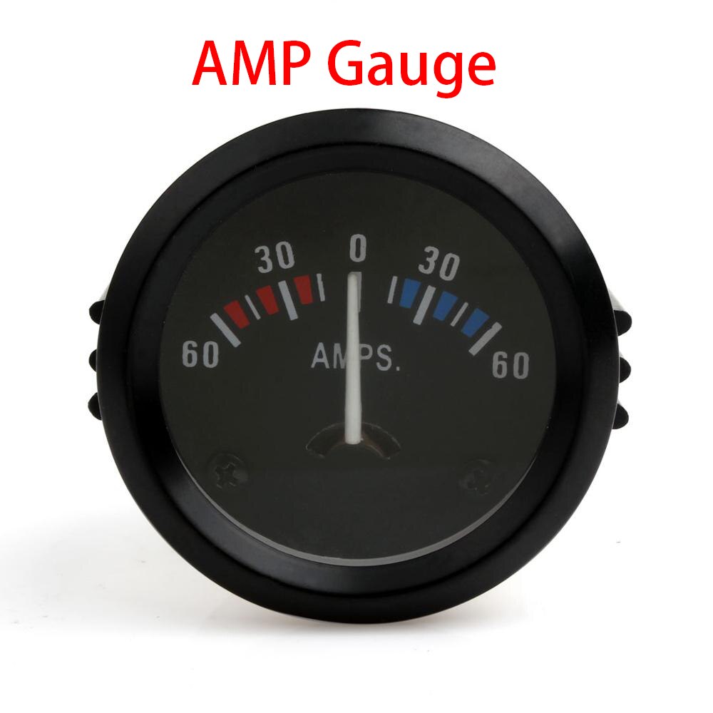 Universal 2 tommer 52mm voltmeter amperemeter olietemperatur tryk vand temp brændstofniveau gauge volt amp meter auto bilinstrument: Forstærkermåler