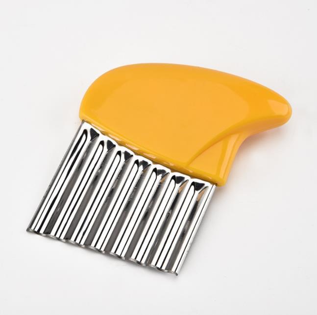 Coupe-frites ondulé en acier inoxydable, outils de cuisine pour légumes: B