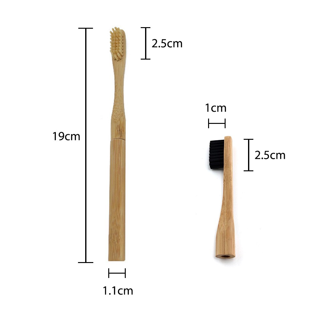 Bamboo Toothbrush with Plug-in Replacement Brush Heads Change Head ToothBush Teeth Care Cleaning Brushes for Travel Living Bath