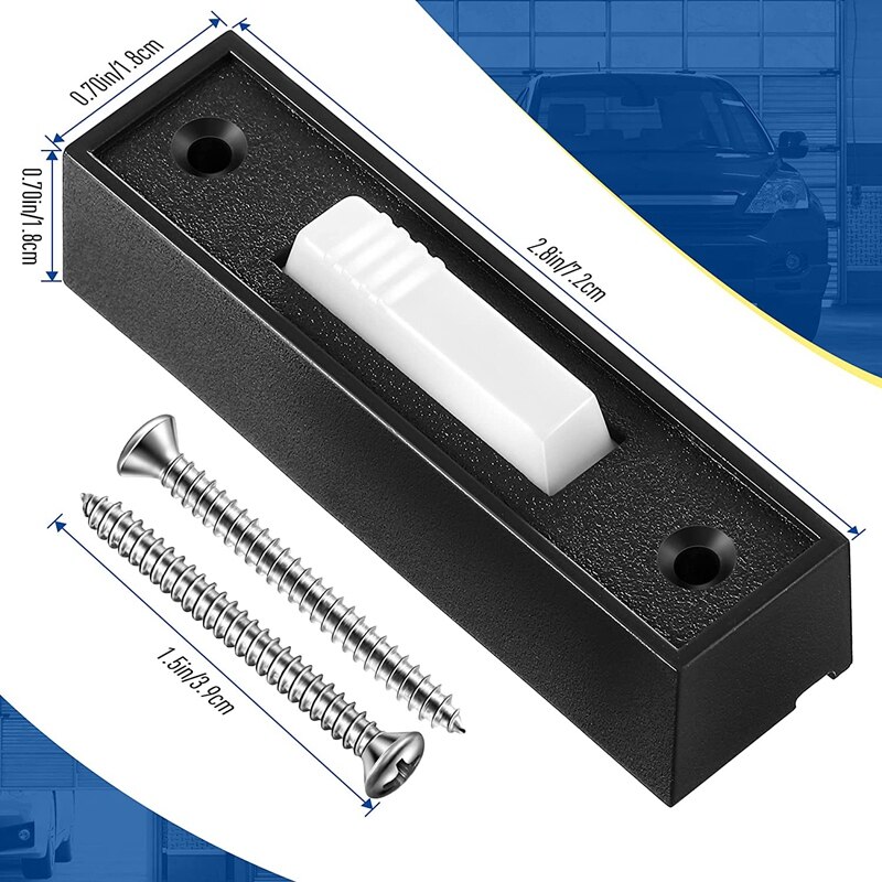 Universele Garagedeuropener Schakelaar 41A4166 Wired Verlichte Muur Gemonteerd Drukknop Zwarte Afwerking Met Witte Center Knop