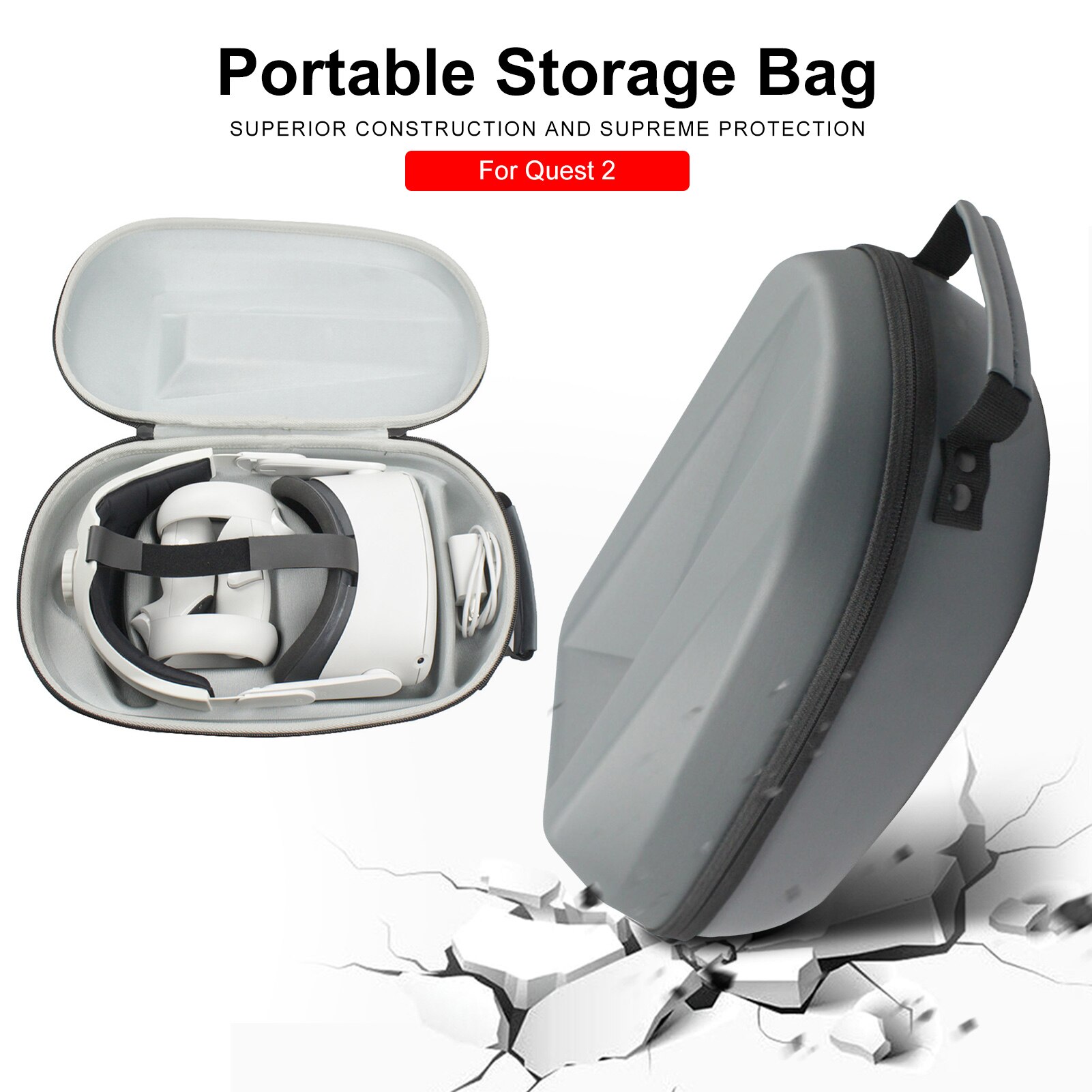 Bolsa de almacenamiento para Oculus Quest 2, estuche rígido de transporte, accesorios, realidad Virtual, gafas 3D VR, casco para juegos
