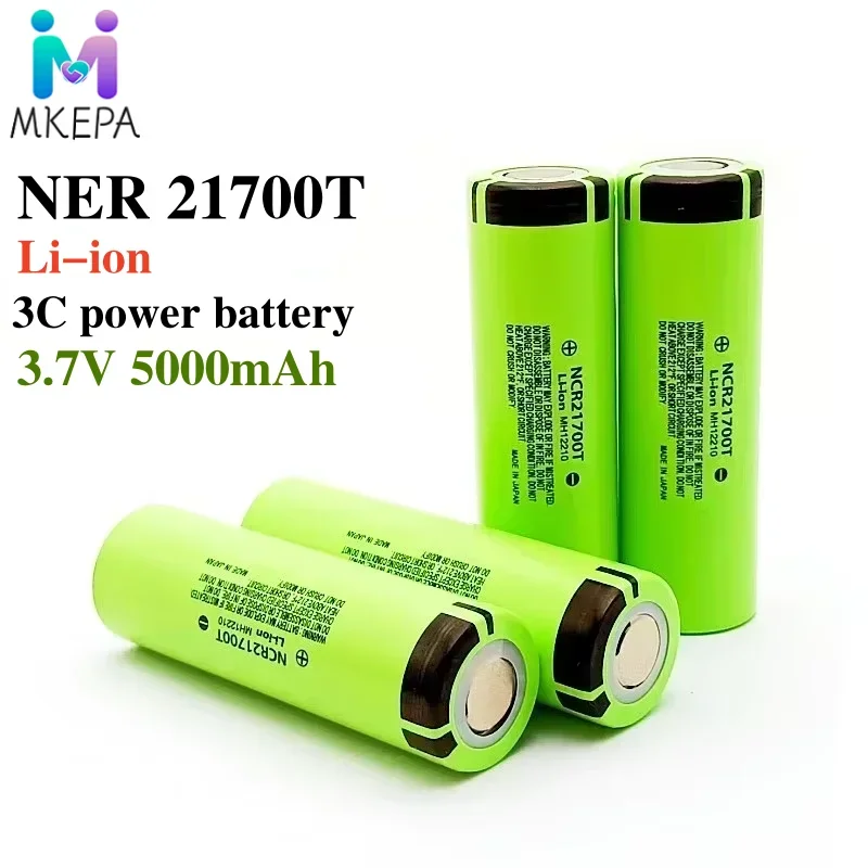 21700 3,7 V 5000 mAh wiederaufladbarer Akku 3C Power Lithium-Ionen-Hochentladung, geeignet für LED-Taschenlampen, Elektrowerkzeuge
