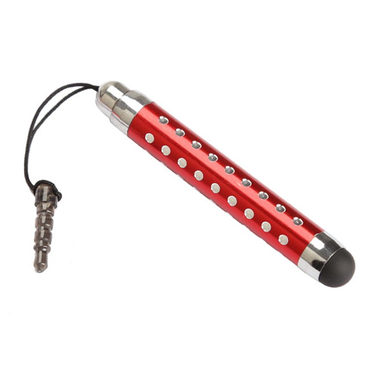 Retractable Three-tier With Rhinestone Capacitive Touch Screen Stylus Pen 88 DJA99 Pen Phone Tablet: Red