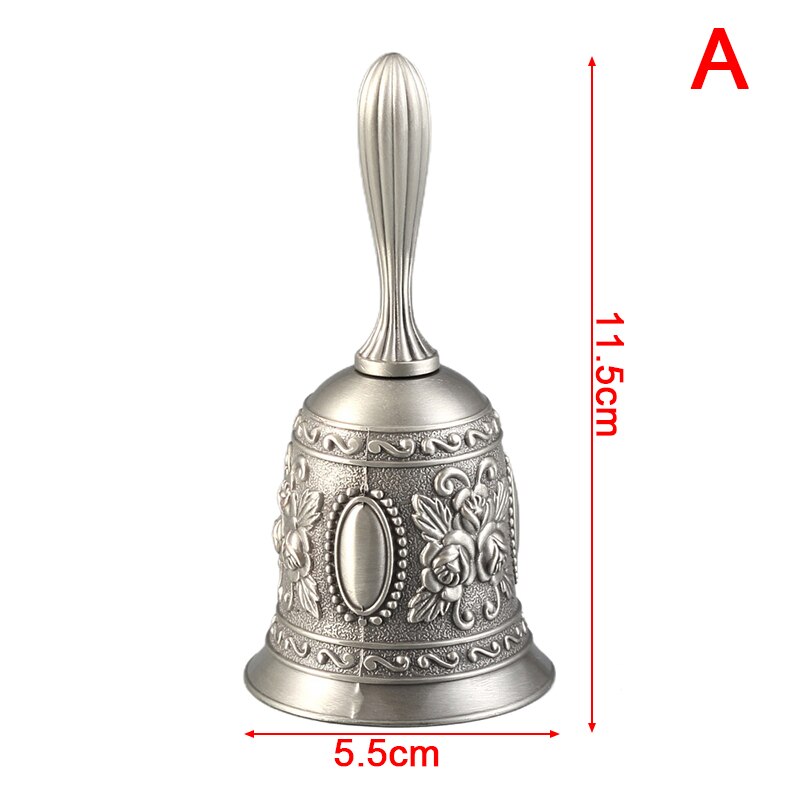 Retro Metal Tone Koper Christmas Hand Bell Thee Bell Craft Wedding Alarm School: A