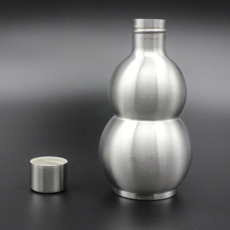 Gourd Shape Stainless Steel Hip Flask Liquor Whisky Alcohol Cap Funnel Drinkware Bottle For High Quantity Jug Pocket Flasks