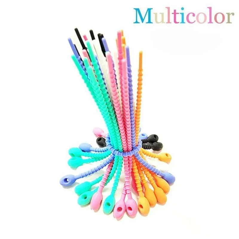 100 STKS Siliconen Herbruikbare Kabel Draad Organisator Winder Opslag Houder Tas Banden Koord Tas Clip Voedsel Saver Oortelefoon Lijn Netjes Clips