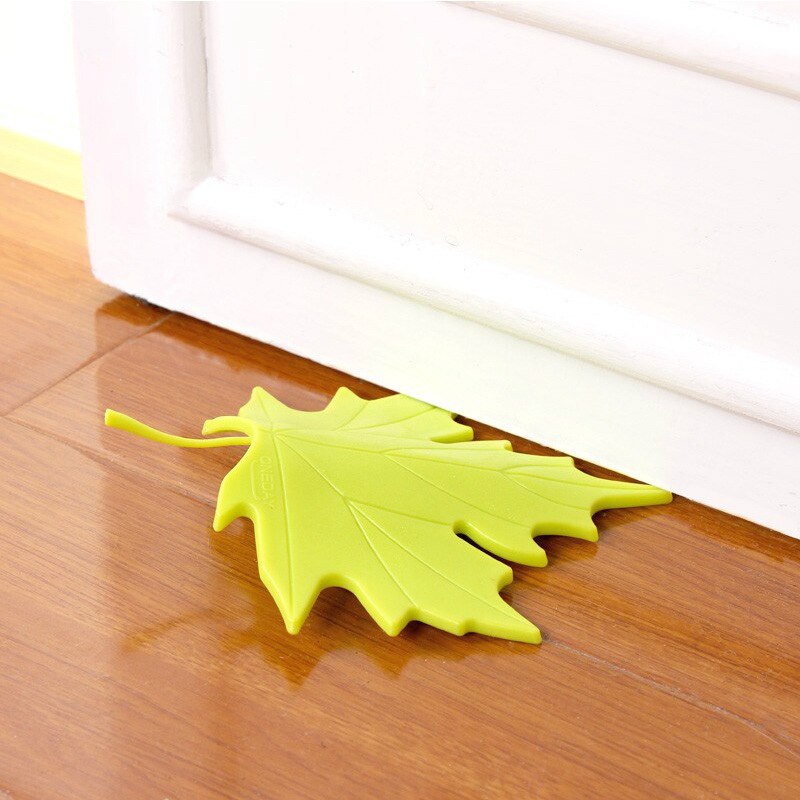 Practical Kid Baby Maple Leaf Shape Finger Safety Door Stopper Stops Protector Wedge Door Jam Catcher Block Home Decor