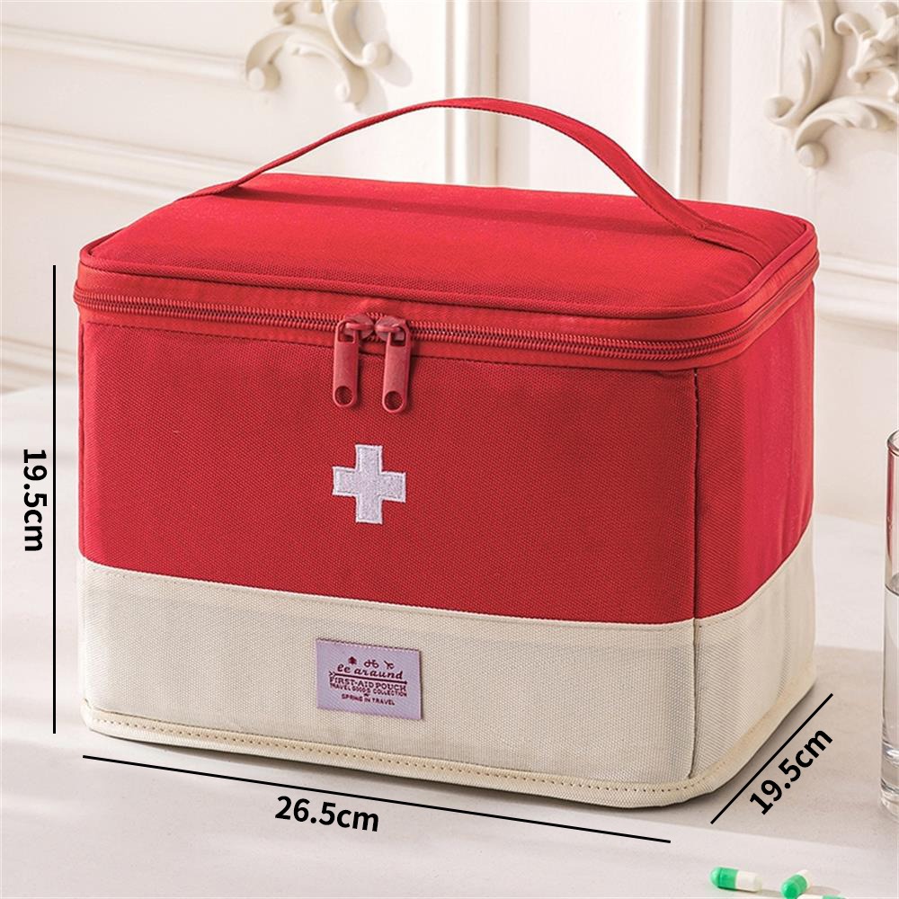 Bolsas portátiles para botiquín de primeros auxilios, bolsa de almacenamiento grande para medicina, bolsa para acampar, emergencia, hogar, viaje al aire libre, organizador con asa: Lavanda