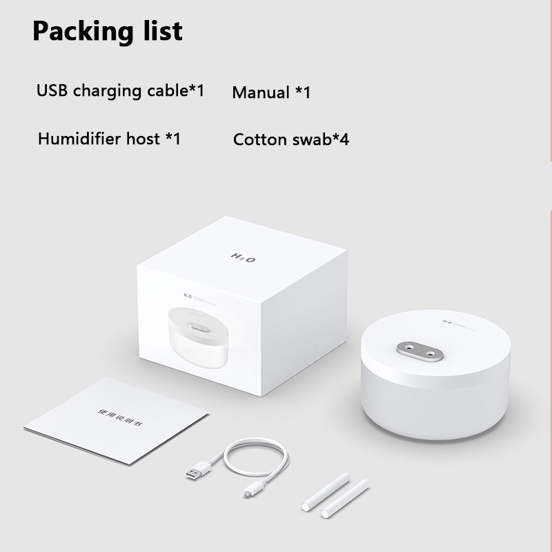 1000Ml Grote Capaciteit Luchtbevochtiger Dual Spray 2200Mah Usb Oplaadbare Draadloze Ultrasone Xiomi Aroma Diffuser Licht Fogger