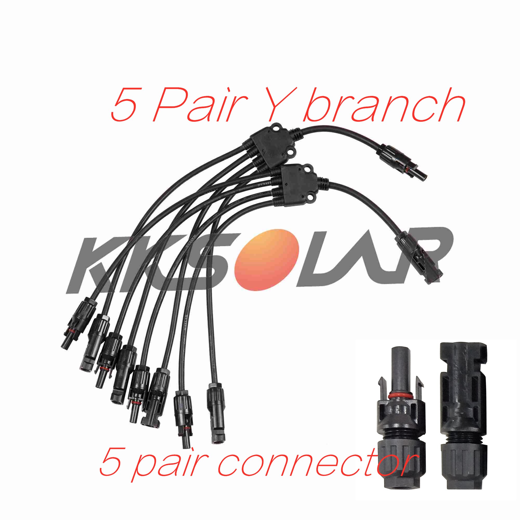 5 Pairs Solar Connector 4 Om 1 Parallel Tak Y T Type Man-vrouw Diy Solar Kits Systeem