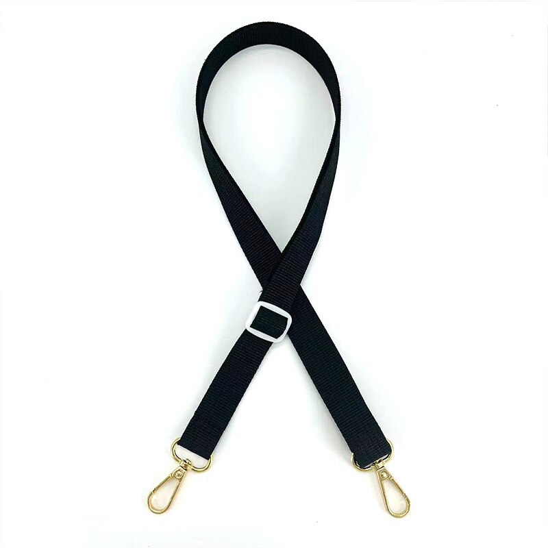 125Cm Lange Verstelbare Stof Tas Riem Handtas Riemen Voor Tassen Schouderriem Decoratieve Purse Strap Replcement Tas Accessoires: Black