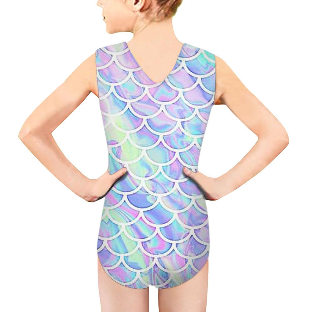 HYCOOL – maillot de bain une pièce imprimé écailles de poisson, mignon, pour enfants et adolescentes, vêtements de plage, été