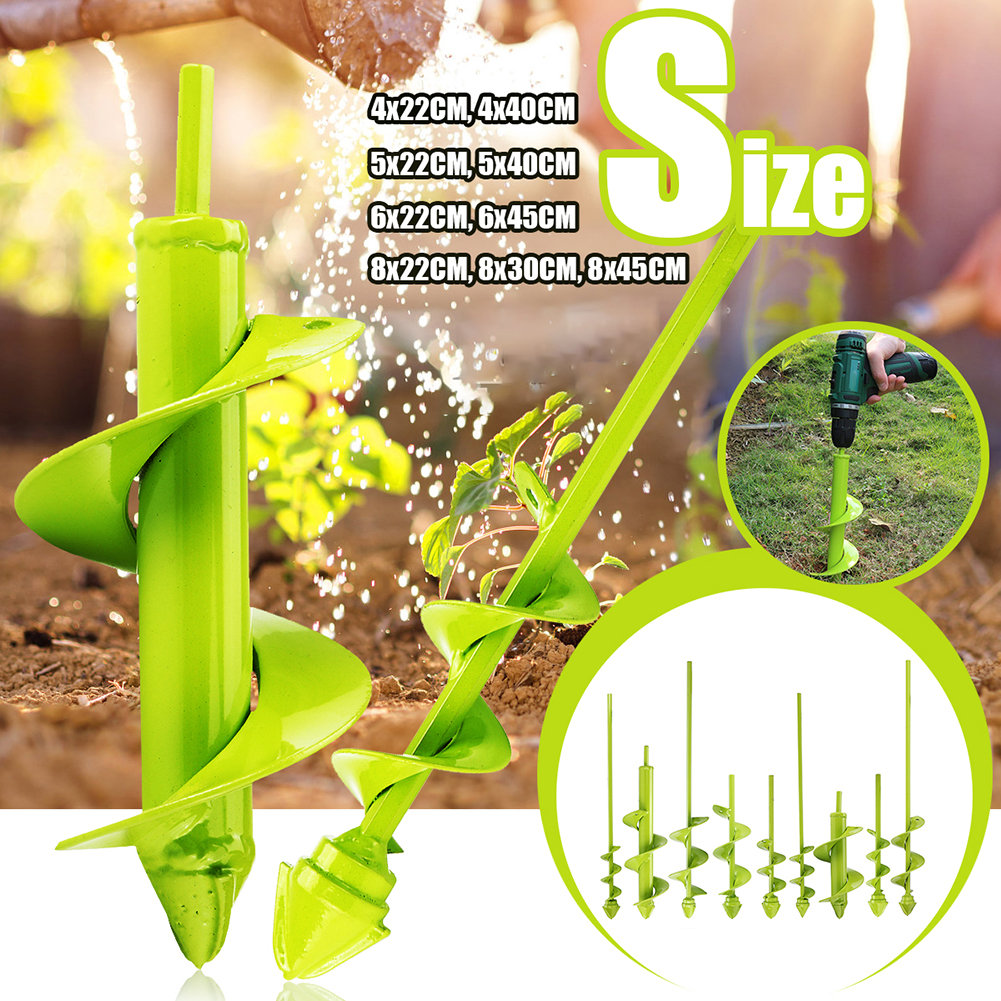 Planting Machine Drill Bit Fence Borer Rechargeable Hand Drill Fence Borer Post Hole Digger Garden Auger Yard Tools