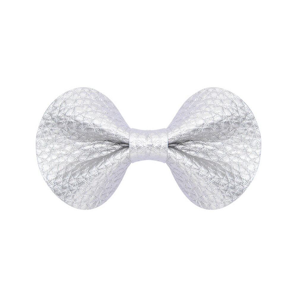 Pinces à cheveux mignonnes pour bébé, épingles à cheveux en forme de nœud papillon, accessoires pour cheveux: Argent-b