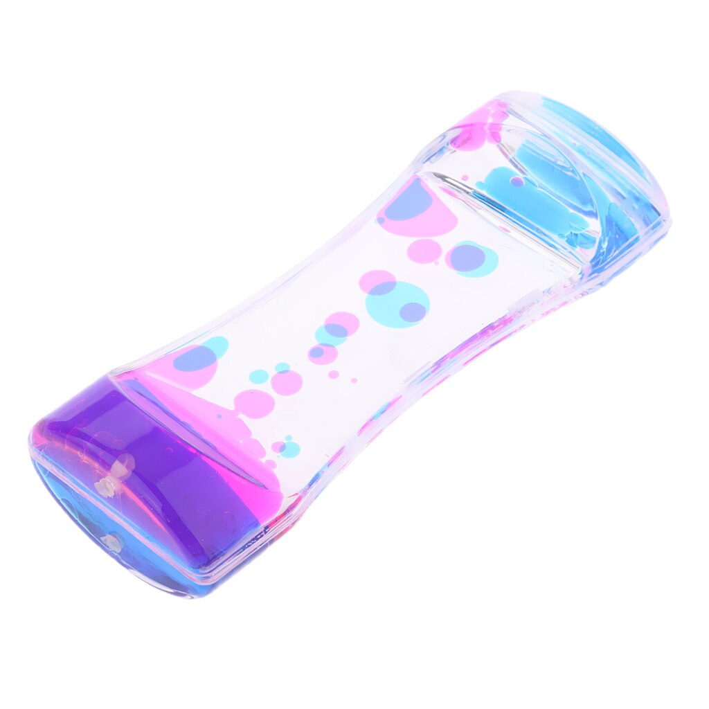 Floating Color Mix Illusion Timer Liquid Oil Hourglass Timer Clock: Blue Purple