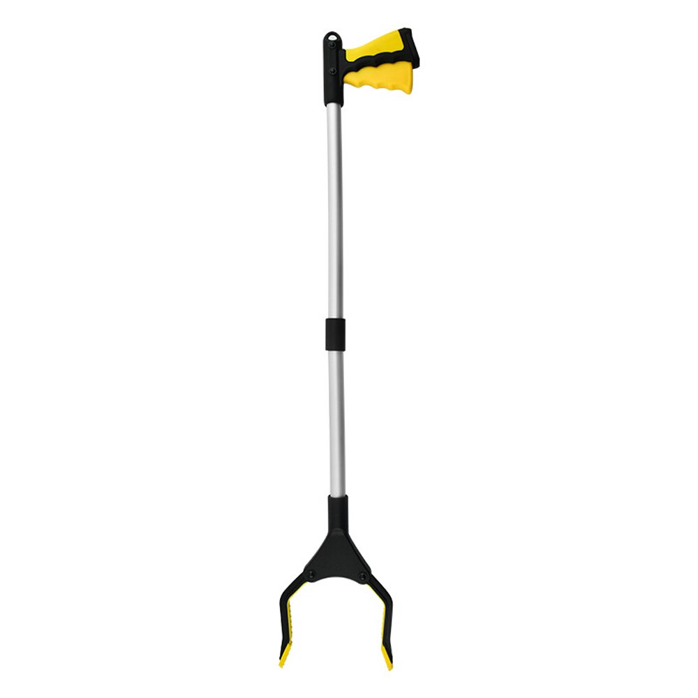 Folding Pick Up Tool Litter Grabber Picker with Rotating Head Anti-Slip Grip Versatile Multi Grabber Tool Foldable Pick Up Tool: Yellow