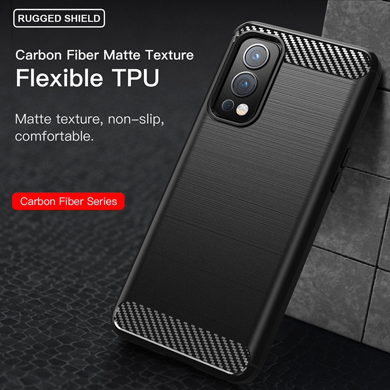 etui OnePlus Nord 2 Nord2 DN2101 DN2103 Gumowa silikonowa osłona z włókna węglowego robić OnePlus Nord 2 5G etui tylne robić Nord 2 Nord2