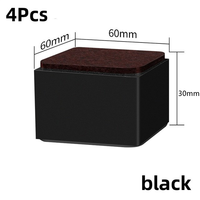4 Stuks Koolstofstaal Zware Meubels Verhogen Voetpad Bed Sofa Stoel Voeten Voeten Voeten Slijtvaste Anti Slip Mat Carbon Staal Riser: Geborsteld Goud