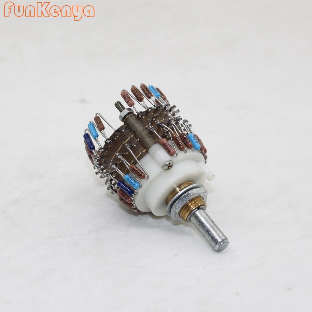 Dual Channel Amplifier Potentiometer 10K 50K 100K 250K 500K 23 Steps Attenuator Alps 2 Channels For Volume Control