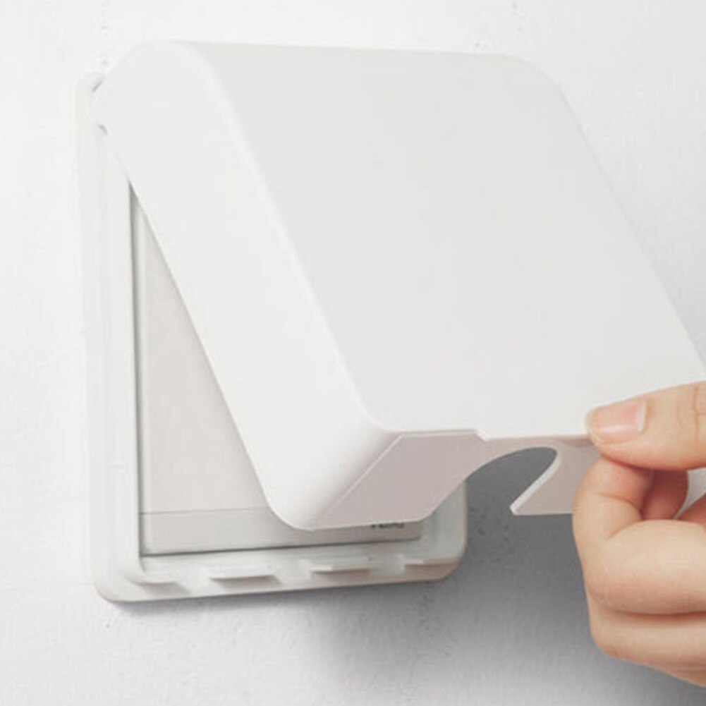 Wall Socket Protection Case Clear Switch Dust Cover Rectangular Power Socket Cover Box Waterproof Household Supplies