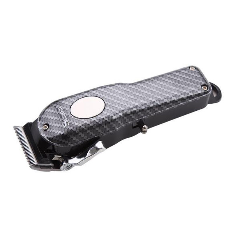 Recortador de pelo eléctrico surker, SK-807B, cabezal de aceite, recortador de pelo recargable inalámbrico 1800mA, recortador de barba, máquina de corte de pelo: Marrón