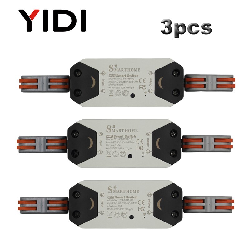 DIY WiFi Smart Light Switch Universal Breaker Timer Wireless Voice APP Smart Life Tuya Remote Control Switch Google Home Alexa: 3pcs