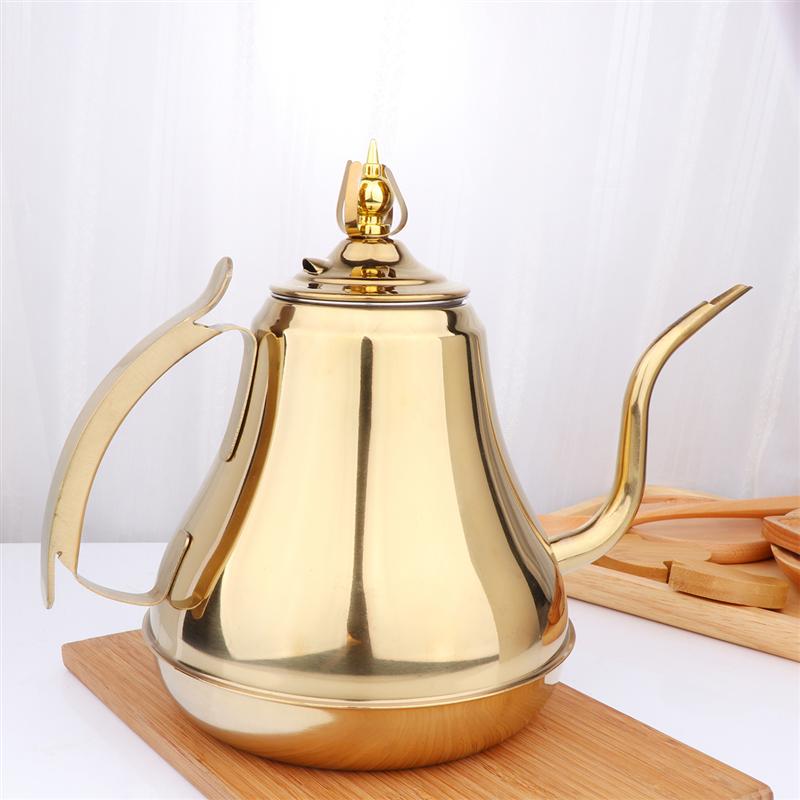 1.2/1.8L Stainless Steel Kettle Long Mouth Water Heater Tea Coffee Tableware for Home Office