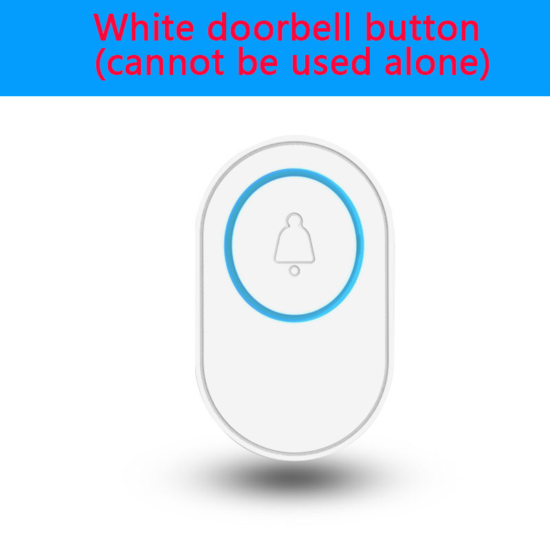 Wireless WiFi Doorbell Tuya Smart Home Security Alarm System Connect 433MHz Detector Alert Mode Welcome Doorbell LED Lights Kit: WHITE
