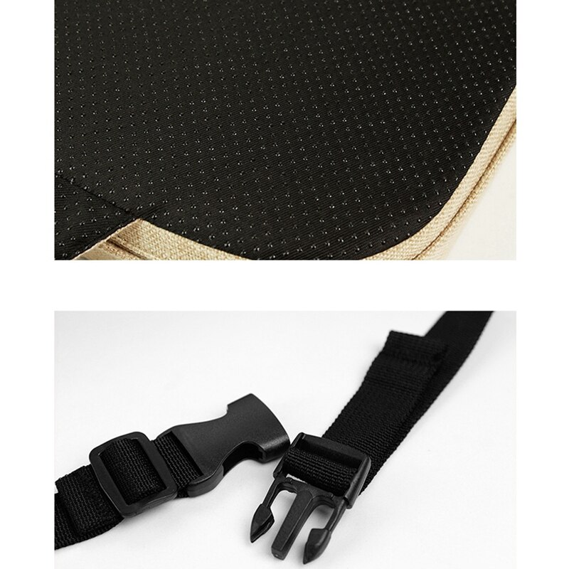 Lange Bankkussen 140x30x5 Cm — Antislip, Katoen Linnen, Beige, Voor Binnenbanken En Stoelen