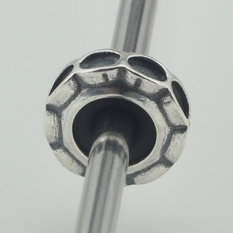 Authentic 925 Sterling Silver Spacer Stopper Heart Flower Bead Charm Fit European Style 3.0mm Bracelet Jewelry