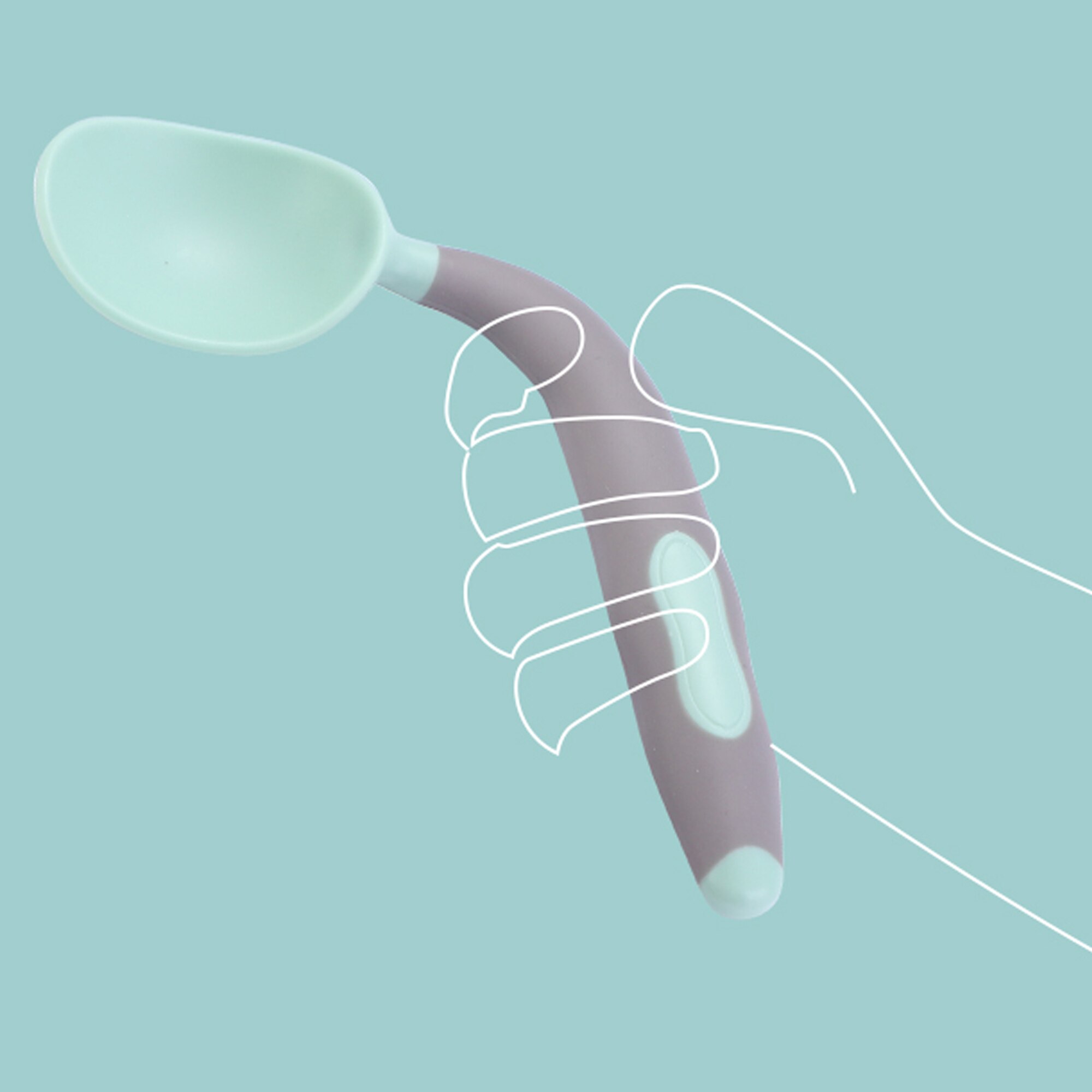 Zachte Zuigeling Servies Lepel Voor Baby Gebruiksvoorwerpen Peuter Leren Eten Training Buigbare Set Extra Voedsel Siliconen Lepels