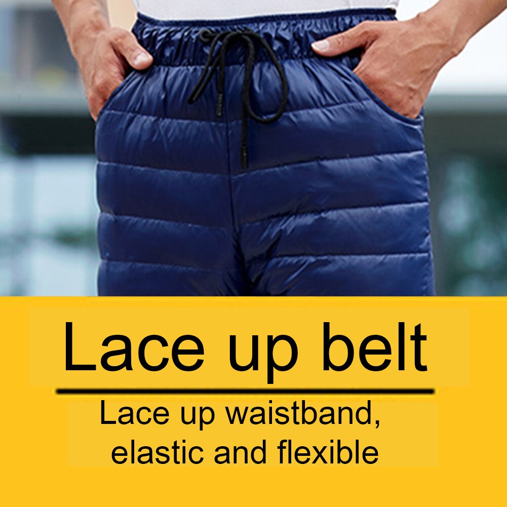 Outdoor Down Pants Winter Men Women White Duck Down Thin and light Trousers Waterproof Windproof warm Camping Hiking pant S-5XL
