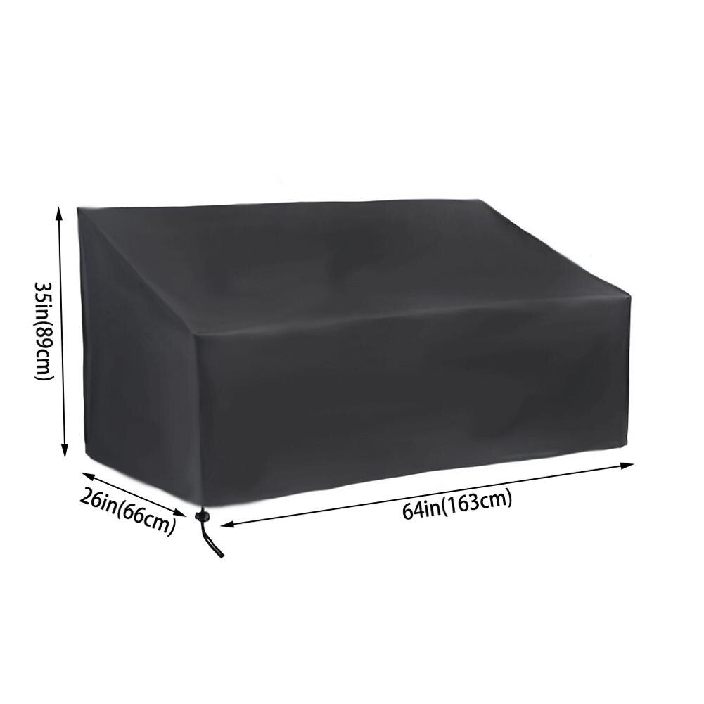 Funda para muebles de exterior de alta resistencia, cubierta para sofá de jardín, 2, 3, 4 asientos, tela Oxford, para Patio y césped, 1 unidad: 163x66x89cm
