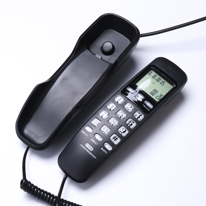 Trimline Vaste Telefoon Met Caller Id, Bureau Kleine Telefoon Telefoon, Wandmontage, Voor Hotel, Thuis, kantoor, Zwart, Zilver, Wit