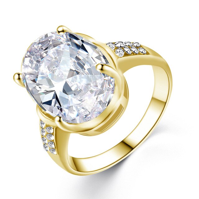 Oval Cubic Zirconia Engagement Rings